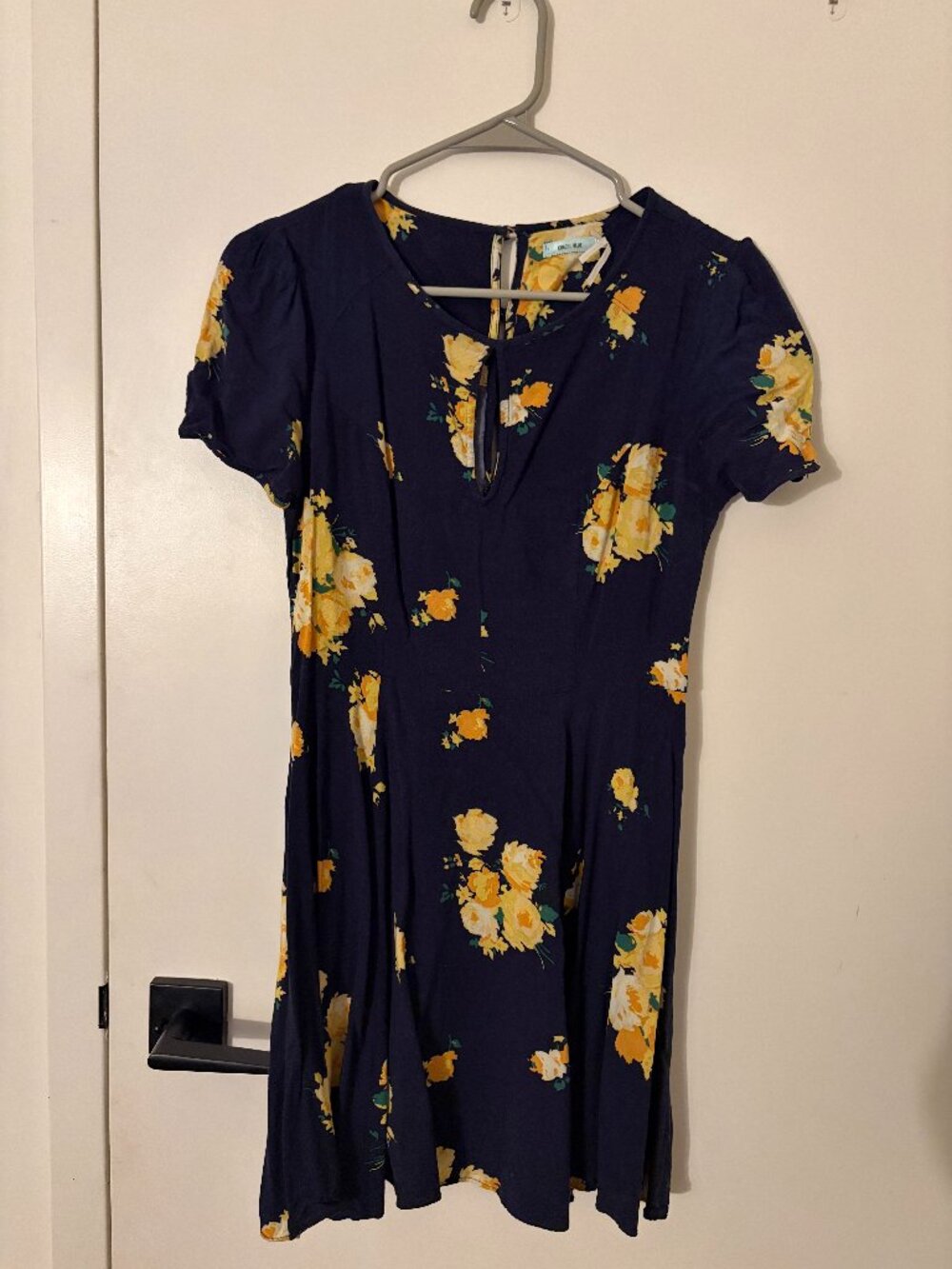 Kimchi Blue Navy Floral Fit & Flare Dress Size 4